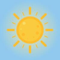 Bright yellow sun illustration vector
