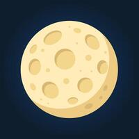 Stylized moon illustration vector