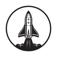 a silhouette of a space logo design with a white background vector