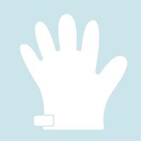Hand mask or moisturizing glove silhouette . Icon for spa, cosmetic, wellness use vector