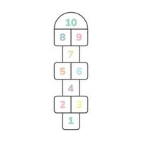 hopscotch game scheme vector