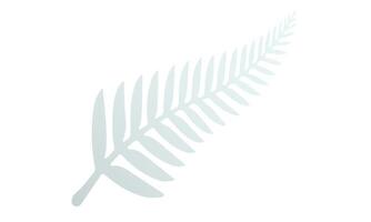 PrintLight gray fern leaf illustration, symbolizing nature. Plant branch with frond for botanical elements and decorative projects vector