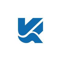 The letter k is shown in blue on a white background vector