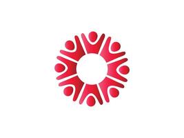 Abstract logo concept representing community, unity, teamwork, and connection among people, ideal for corporate identity, social organizations, and nonprofits vector