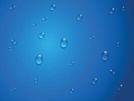 Water drop background with clean blue liquid droplets pattern perfect for hydration, freshness, cleanliness, spa, nature and environmental themes vector