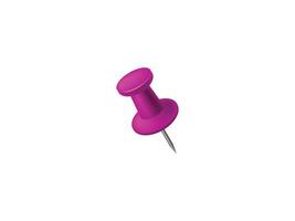 Highly detailed and realistic red push pin isolated on transparent background with precision shadows and lighting perfect for design, office, and stationery presentations vector