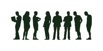 Collection of Business People Silhouette vector