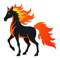 Fire Horse is a symbol of the 2026 Chinese New Year. vector