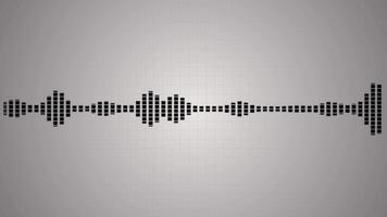 Sound wave or audio waveform equalizer animation isolated on white background video