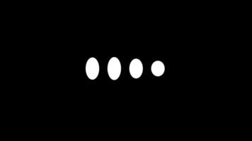 Minimal progress loading animation with four dots isolated on black background video