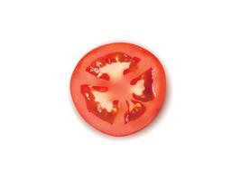 slice of fresh red tomato vector