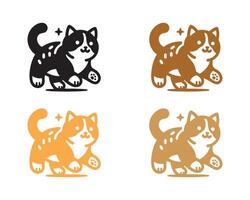 Cat icon set cat animal illustration vector