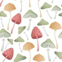 Colorful mushroom pattern illustration vector