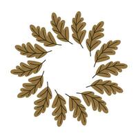 Beautiful wreath with leafs. Autumn vibe. vector