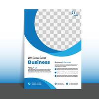 three vertical brochure templates with different colors vector