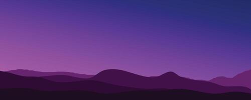 minimalist mountain landscape with soft purple gradient background for web, print, or wallpaper. vector