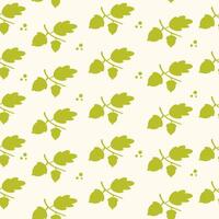 Silhouette green leaves seamless pattern. Simple botanical background vector