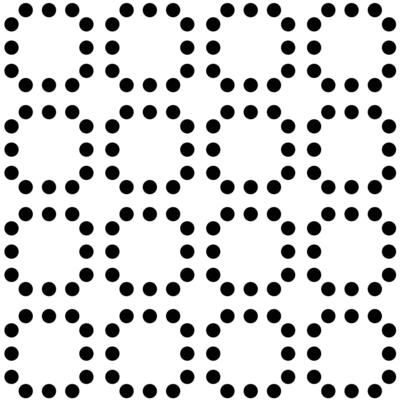 A black and white polka dot pattern