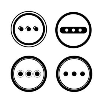 Set of Minimalist More Options Icons Featuring Ellipsis Symbols Within Clean Circles vector