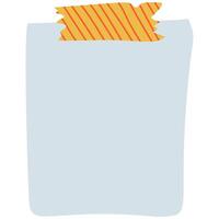 blue note paper with yellow tape vector