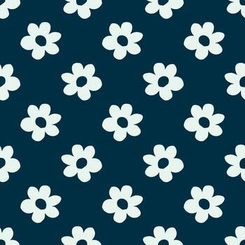 blue flowet pattern vector
