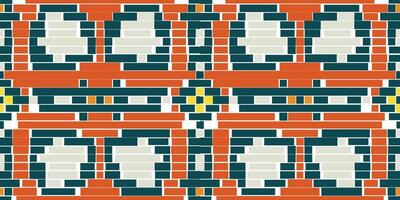 Kuwait Ikat Pattern Curtainsfolk Embroidery, Aztec Geometric Ornament Print. Design for Carpet, Wallpaper, Clothing, Wrapping, Fabric vector