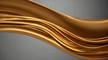 The golden liquid flows slowly in a dynamic manner. The liquid forms graceful waves video