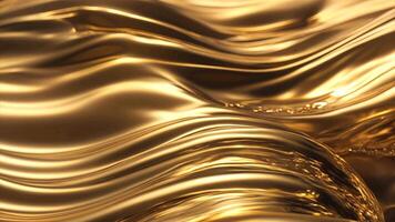 The golden liquid flows slowly in a dynamic manner video