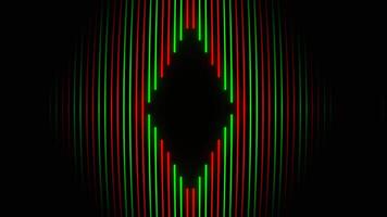 Red and Green Neon Lines Moving in Turn Background VJ Loop in 4K video