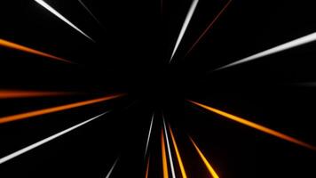 Orange and White Neon Seamless Lines Movement Background VJ Loop in 4K video