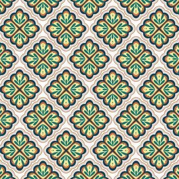 Mediterranean and Moroccan abstract pattern background featuring elegant traditional geometric design. vector