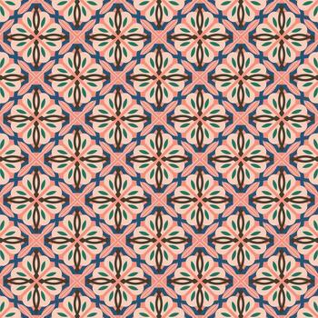 Stylish and traditional abstract background with Mediterranean and Moroccan patterns and detailed geometric design vector