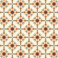 Decorative geometric floral pattern design vector