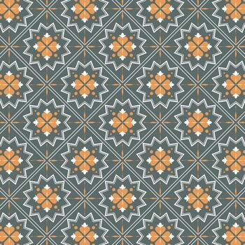 Intricate Moroccan and Mediterranean geometric patterns in a decorative abstract background with classic style vector