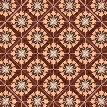 Abstract decorative background with Mediterranean and Moroccan influences using intricate geometric shapes vector