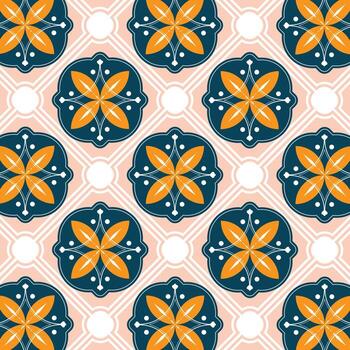 Traditional and elegant visual style in an abstract background with Mediterranean and Moroccan geometric patterns vector