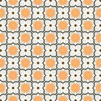 Floral pattern with orange and white flowers vector