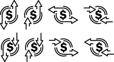 Currency exchange financial transactions icon. Business Concept. vector