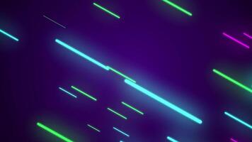 Colorful light streaks illuminate a dark space in vibrant display artwork video