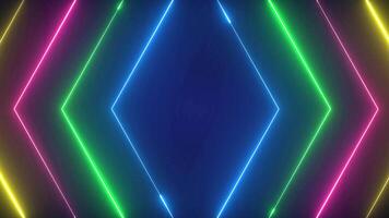 Colorful neon light display in a vibrant dance party atmosphere video