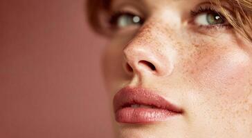 Model showing professional makeup photo