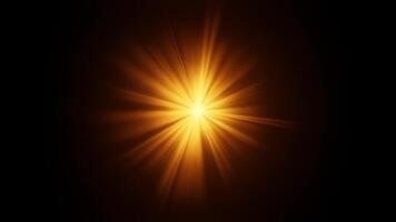 Bright Sunburst Light Rays Animation. Abstract Glowing Light Rays Effect. 4K video