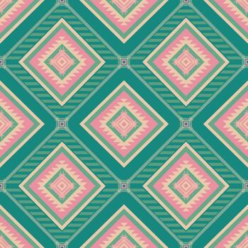 Modern ethnic geometric pattern. Southwestern navajo geometric shape seamless pattern. Ethnic geometric pattern use for fabric, textile, home decoration elements, upholstery, etc. vector