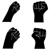 Empowered Fists A Symbol of Unity Solidarity and Strength Displaying the Power of Collective Action and Determination in Diverse Perspectives vector