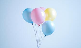 a bunch of balloons in different colors photo