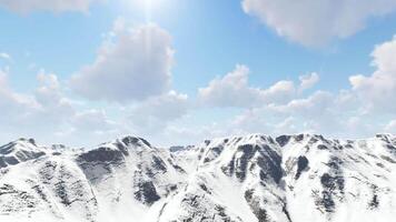 A 3d rendering of a snowy mountain range video