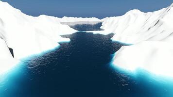 3d icebergs in the ocean video