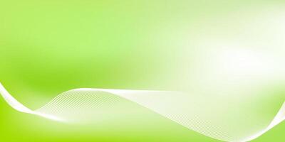 Abstract green gradient background with shining lines waves. Minimalist background for banner, poster, cover,brochure, flyer,website vector