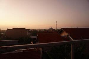 A view of the city from a rooftop photo