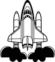 Space Shuttle Launching into Space vector